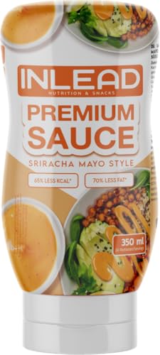 INLEAD - Premium Sauce - Perfecto para una nutrición y dieta conscientes | Variedad baja en calorías | Vegano | Sin gluten | Sin lactosa - 350ml (Sriracha Mayo Style)