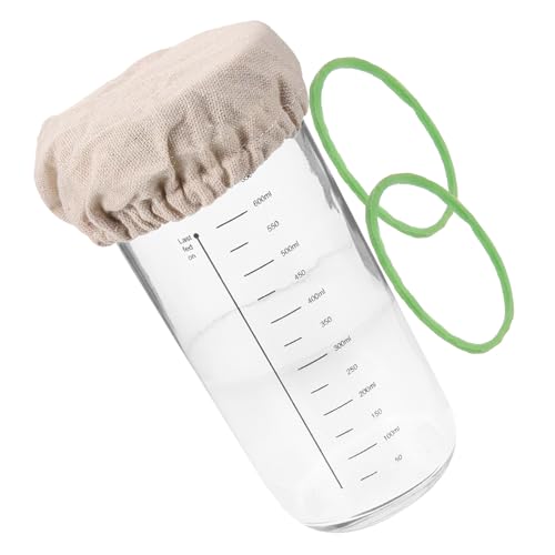 Bocal en verre pour levain Mipcase avec graduation pour fermentation - 2
