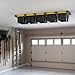TORACK Garage Ceiling Bin Storage Rack, Adjustable Heavy Duty Overhead Tote Storage Rail System(for 5 Bins, Bins are not included)