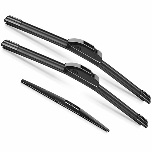 JARHOT 26+22 Windshield Wipers with 16 Inch Rear Wiper Blade Replacement for Honda Odyssey 2005-2022 Original Factory Quality-J Hook Wipers(Pack of 3)