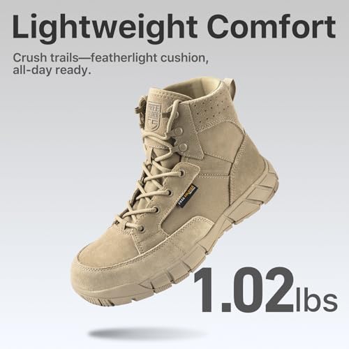 free soldier waterproof hiking work boots men39s tactical boots 6 inches lightweight military boots breathable desert boots