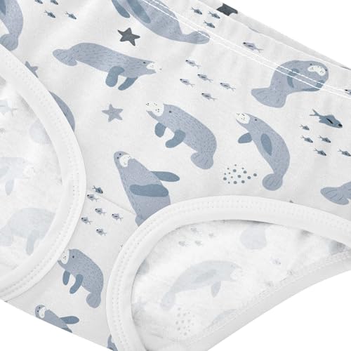 Little Girl Underwear Toddler Panties Kids Undies Manatee Soft Cotton Briefs 2T-8Y4