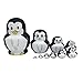 ULTNICE Lot de 10 poupées russes en forme de pingouins en bois