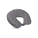 World's Best Feather Soft Microfiber Neck Pillow, Black Mini Polka Dot