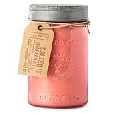 Paddywax Relish Collection Scented Soy Wax Jar Candle, 9.5-Ounce, Salted Grapefruit