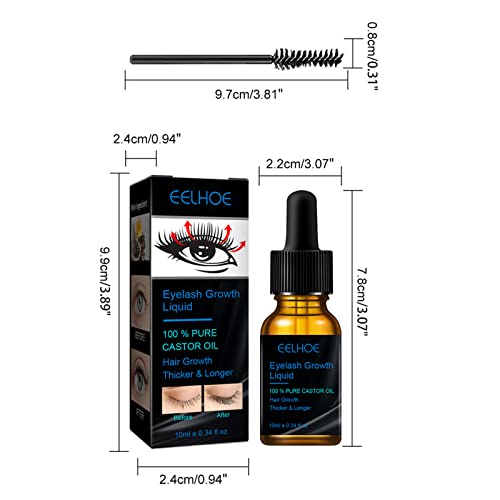 Qudai Sérum de crescimento de cílios Sérum intensificador de cílios para cílios mais longos e mais g