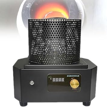 8000W Induction Melting Furnace, 1600C High-Temperature Electric Melting Machine with Crucible & Protective Cover for Gold, Silver, Copper 5kg