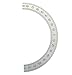 1PC New Half Round dial Stainless Steel Symmetrical Angle Ruler 95x74x1MM