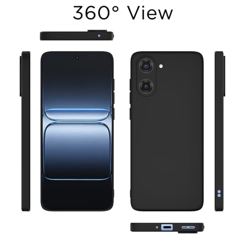 Image of Outlouders Back Cover for OnePlus Nord CE 5 5G | Camera Protection | Durable Soft Matte Silicone Bumper Case (Black)