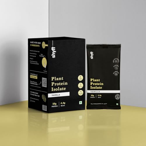 Image of Shyft Plant Protein Isolate Travel Pack | Vanilla (33g x 7 Sachets, Total 231g) | Pea & Rice Protein | 24g Protein | 4.2g BCAA | Easy to Digest | 5 Clean Ingredients | No Chemicals