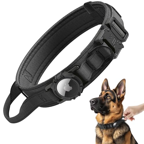 Upgraded Airtag Dog Collar in Black