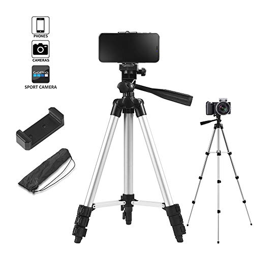 Tripod 40 Inch Portable Trip Light Weight Outdoor Travel Tripod + Universal Smartphone