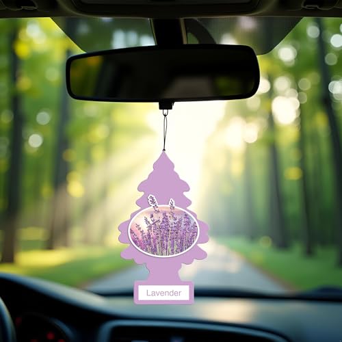 Image of Little Trees Lavender Air Freshener | Calming Herbal Fragrance | Iconic Tree Hanging Design | For Car, Home, Wardrobe | Imported from USA