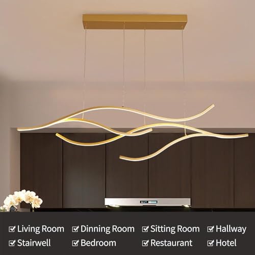 Lustre LED pour salle à manger suspendu réglable et moderne - 5