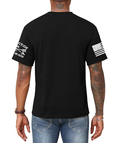 KESHIAN Men's American USA Flag Patriotic T Shirt Crewneck Casual Mens Graphic Tees3