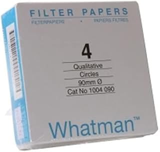 Whatman 1004-240 Quantitative Filter Paper Circles, 20-25 Micron, 3.7 s/100mL/sq inch Flow Rate, Grade 4, 240mm Diameter (Pack of 100)