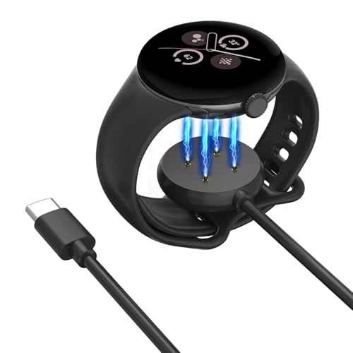 GAMOREK Charger for Google Pixel Watch 3/Pixel Watch2 Replacement Smart Watch Charger 3.3Ft USB C Magnetic Charging Cable Cord