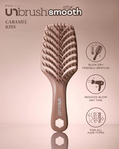 Image of FHI Heat UNbrush Smooth Collection Heat Resistant Detangling Smoothing Brush for Pain-Free Brushing on All Hair Types