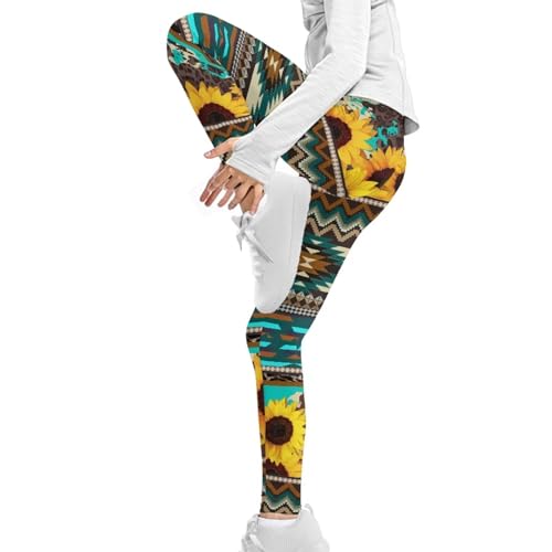 Leggings for Girl's High Waisted Pants Yoga Pants Full Length Size 4-13 Years4