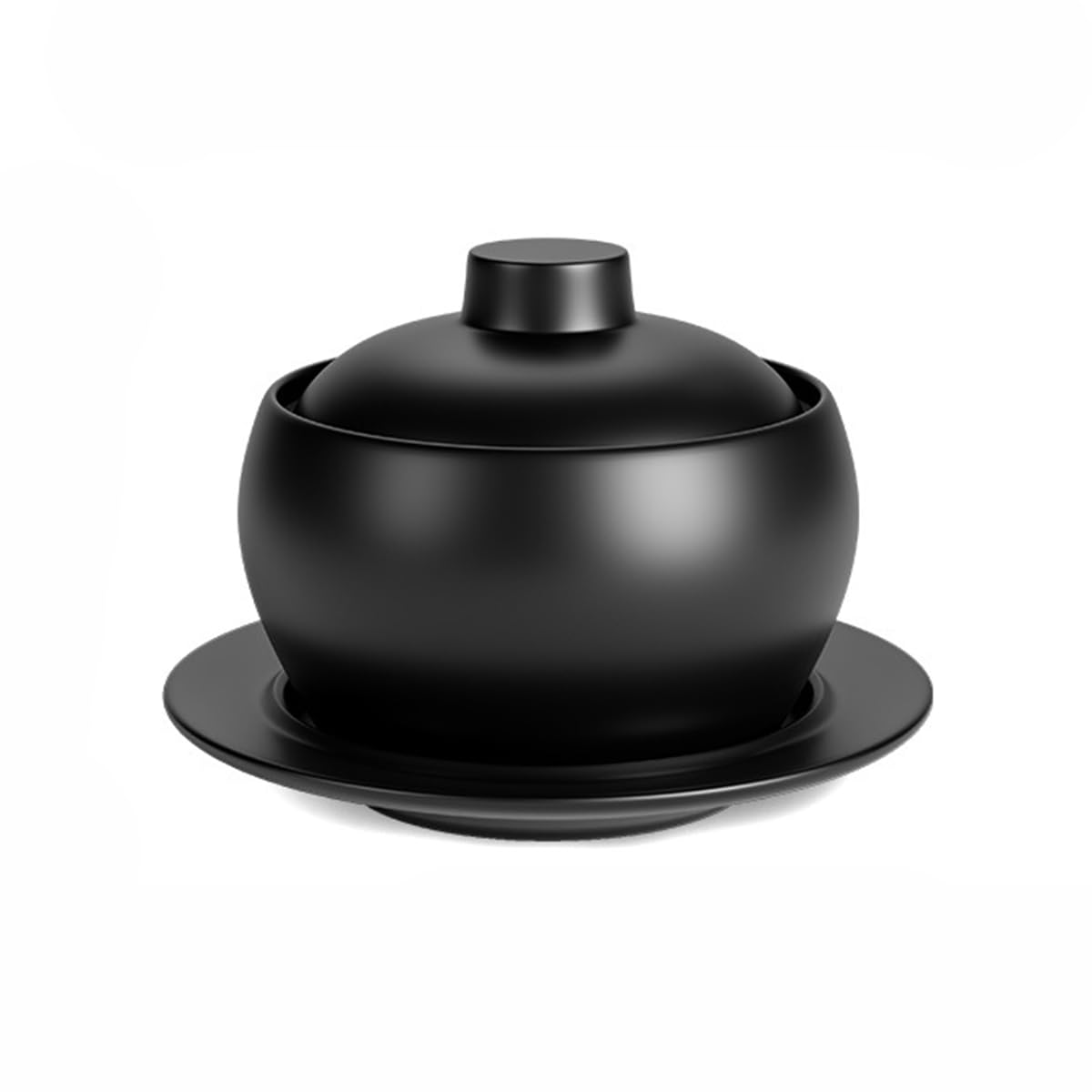 Bol vapeur en porcelaine avec couvercle et plateau de 355 ml pour vos soupes