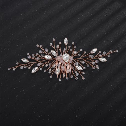 Peine para cabello con cristales y rhinestones Aimimier miniatura 3