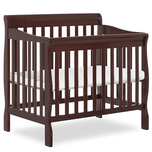 Product Image of the Dream On Me Aden 4-in-1 Convertible Mini Baby Crib in Espresso, GreenGuard Gold...