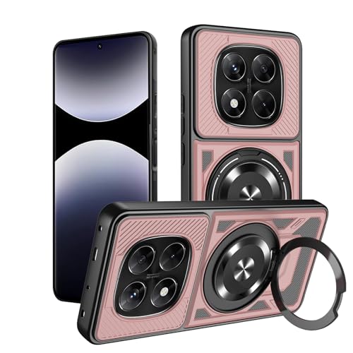 WeiCase Funda para Xiaomi Redmi Note 14 Pro 5G /Redmi Note 14 Pro Plus, con Soporte Invisible (rotación de 360 Grados), protección de Grado Militar contra Golpes y arañazos, Rose_Gold