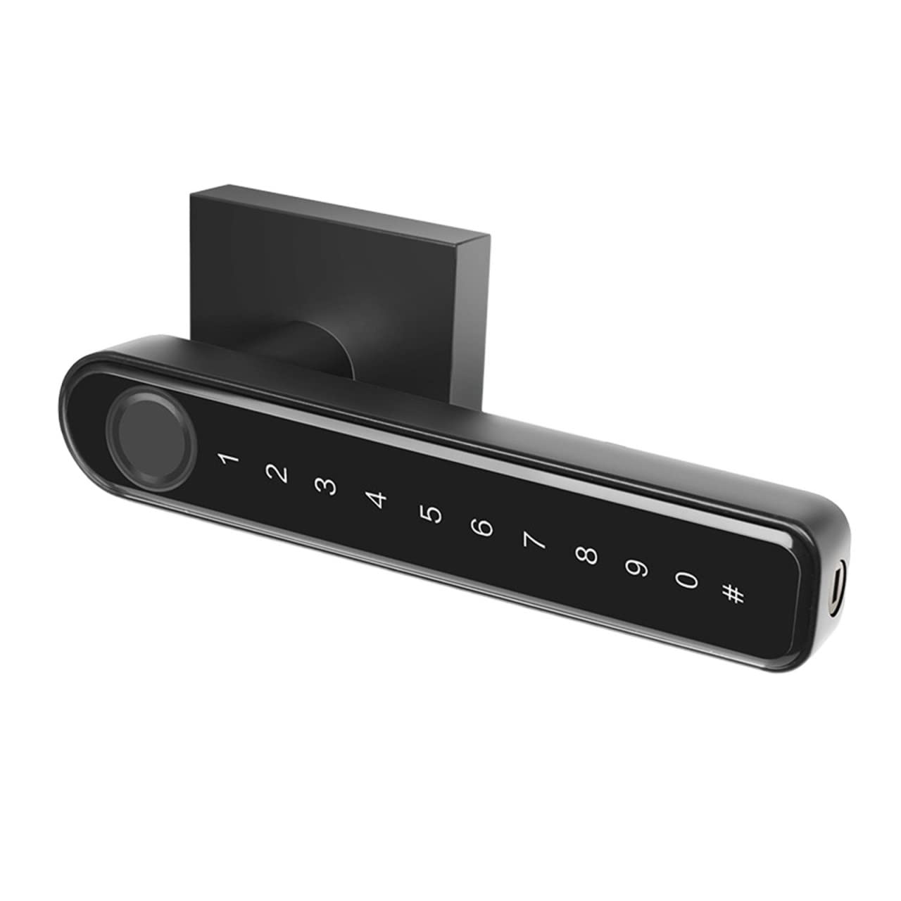 CVFRDD Smart Door Knob, Tuya Smart Door Lock Fingerprint Locks App Control Biometric Password Household Handle gateway Keyless Entry Door Handle(Ttlock ble black)