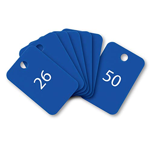 オープン工業 番号札 角型 青 25枚 26-50番 BF-55-BU