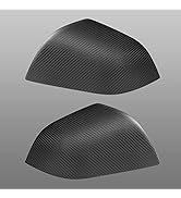HANSSHOW Tesla Model Y Side Mirror Cover 2PCS Real Carbon Fiber Rearview Mirror Cover for Model Y...