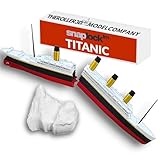 TheRoller3d Split in Half Titanic Floating Action Toy, Break-Apart Design with Snap-Lock System Unlike Other Models, Titanic Toys for Kids, Cake Topper, Historically Accurate (Model Without Stand)
