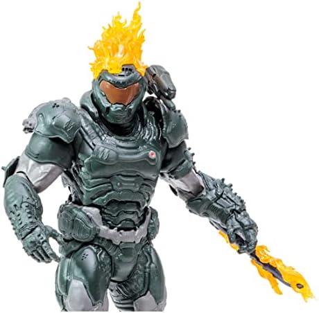 McFarlane Toys, DOOM Eternal Slayer (Ember Skin) Figure with 22 Moving Parts, Multicolour Collectible Warhammer Figure with collectors stand base  Ages 14+