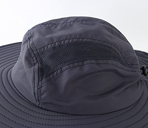 Image of Home Prefer UPF 50+ Mens Wide Brim Fishing Hat with Neck Flap Sun Hat for Men Women Sun Protection Cap