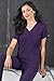Med Couture Scrub Top for Women, V-Neck with 4 Pocket, Ultra Soft, 2-Way Stretch and Wrinkle-Free Fabric - MC7468, L, Pewter