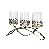 Vintage Candle Holders Arch Table Centerpiece,3 Arms Decorative Metal Candelabra...