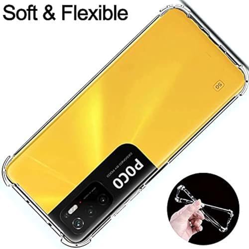 Image of BOXXO Flexible Back Cover for Mi Redmi Note 10T 5G | Back Cover Transparent Clear Shockproof Case Four Corner Protection | Slim Protective Mobile Phone Cover for Mi Redmi Note 10T 5G