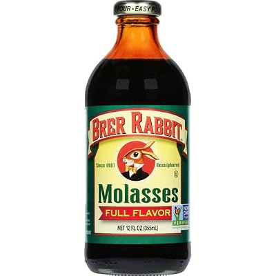 Brer Rabbit Unsulphured Molasses, Full Flavor, 12 Ounce (Pack of 2)