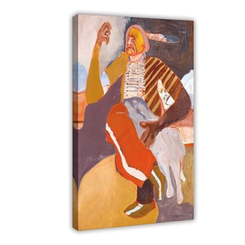 Affiche Fritz Scholder Bold Native Pop art indigène expressionniste sur toile pour déco murale