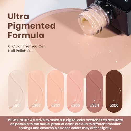 Image of Beetles Nude Gel Polish Set, Skin Tones Collection, 6 Colors