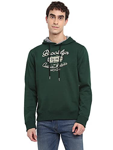 Image of Deniklo Mens Polyester Hooded Neck Sweatshirt