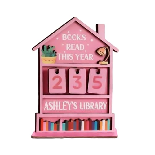 Dqsgiqe - Books Read This Year Counter | Compteur pour livres lus cette année | Décoration d'étagère de de bibliothèque pour objectif de lecture jusqu'à 999 professeurs de de bibliothèque