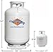Flame King YSN420ASME 420LB (120 Gallon) ASME Vertical Steel Propane Tank, White