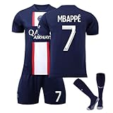 ⚽【Bequemer Stoff】Kinder Fußballtrikot, hergestellt aus 100% Polyester-Gewebe, bequem und atmungsaktiv, schweißabsorbierend, schnell trocknend, verschleißfest und Anti-Pilling, nicht leicht zu verformen. Weiches Gewebe wird die Haut von Kindern nicht reizen, ideal für Training und Spiele.