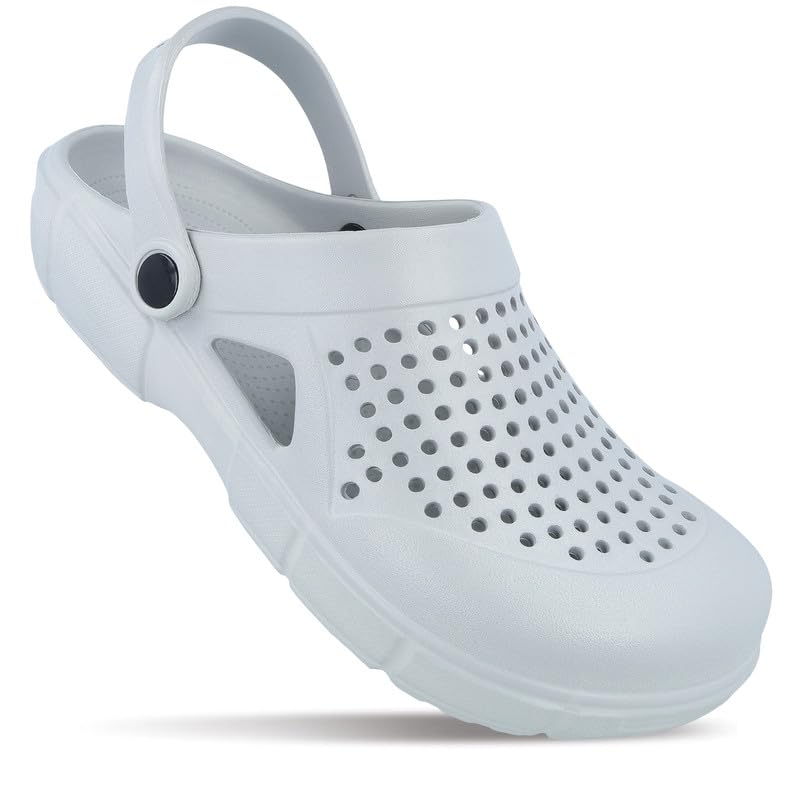 WALKAROO WC4849 Mens Casual Wear and Regular use Clogs for Indoor and Outdoor - Light Grey (B0CNPYC7GZ) Amazon Price History, Amazon Price Tracker
