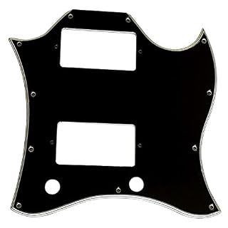 Pièces de guitare pour Gibson SG – Pickguard intégral de style standard – 5 plis – Noir - Les Beatles, Paul McCartney, John Lennon, RIngo Starr, George Harrison