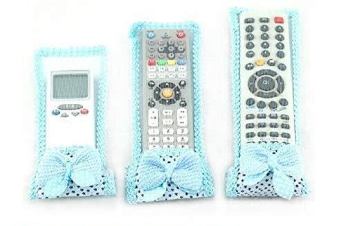 RISHAV HANDICRAFTS Cloth and Gauze Dustproof Remote Cover Fits in 3 Different Sizes of Remotes Designed to Protect Your Remote Controller from Various damages 3 Pcs-image-1