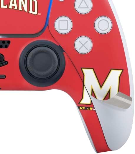 Skinit Decal Gaming Skin Compatible with PS5 Bundle - Officially Licensed University of Maryland Collegiate Text Red Design