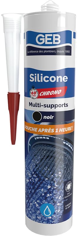 Mastic silicone GEB 60 Chrono noir haute performance pour étanchéité durable