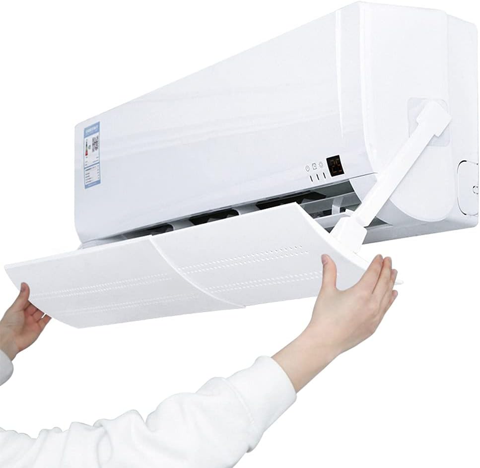Retractable Air Conditioner Air Deflector, Universal Adjustable Air Conditioning Deflector Air Diverter Cover Telescopic Anti-Wind Baffles Anti Direct Blowing Windshield Wind Guide