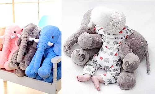 Image of FUN4YOU Cotton Fibre Filled Baby Elephant Pillow | Plush | Hugging Pillow with Soft Toy | Valentine Day Gift for Him & Her | for Kids | Toddler(Grey Color)